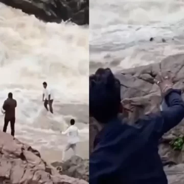 Viral: 22 વર્ષના યુટ્યુબર ઝરણામાં તણાયા, કેમેરામાં કેદ થયા ભયાનક દ્રશ્યો