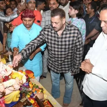 સલમાન ખાન પહોંચ્યા આસીષ શેલારના ઘરે ગણપતિ બાપ્પાના દર્શન કરવા, ભારે સુરક્ષામાં દોડતા દેખાયા