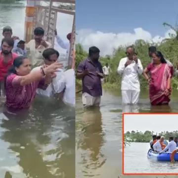 બનાસકાંઠા: સાંસદ ગેનીબહેન ઠાકોર પાણીએ ભરાયેલી ગામની મુલાકાત લઇ, CM પાસે રૂ. 1000 કરોડની મદદની માંગ